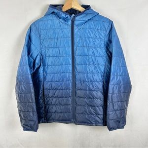 GAP KIDS Lightweight Primaloft Puffer Blue Ombre Sz XXL